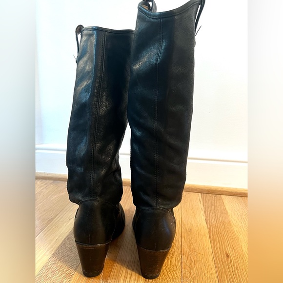 Frye Jackie Button Tall Slouchy Leather Boots - Picture 4 of 11